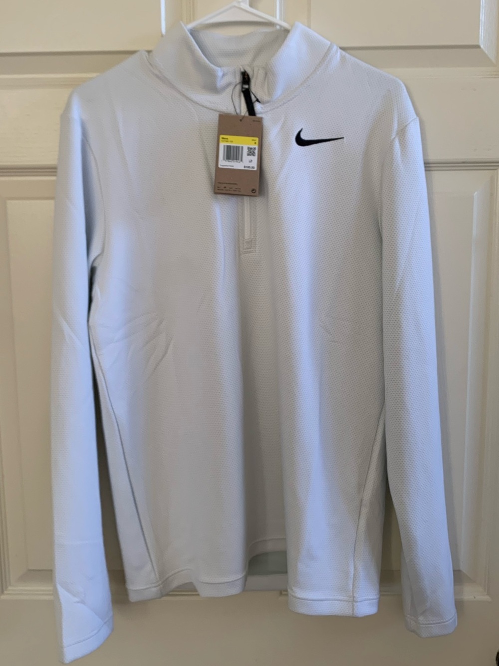 Nike Dri-Fit Therma Flex Victory White 1/2 Zip Golf Jacket Mens S MSRP $100